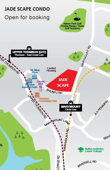 Jade Scape Condo Location Map.
